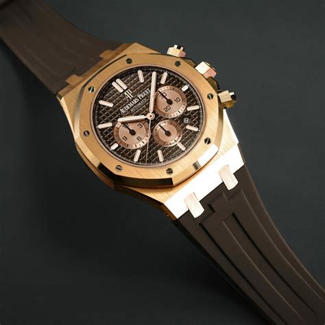 audemars piguet rubber strap watch.